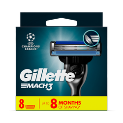 Gillette Mach3 Razor Refills for Men, 8 Razor Blade Refills