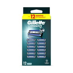 Gillette Mach3 Men’s Razor Blade Refills, 12 Count