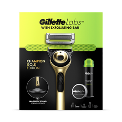 GilletteLabs With Exfoliating Bar Razor, Champion Gold Edition