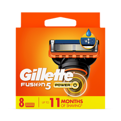 Gillette Fusion5 Power Razor Refill for Men, Gillette 8 Razor Blade Refill