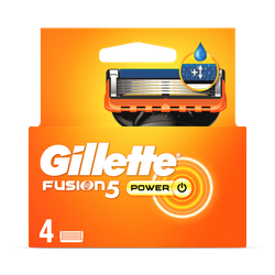 Gillette Fusion5 Power Razor Refills For Men, 4 Razor Blade Refills