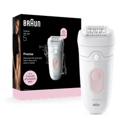 Braun Silk·épil 5, Wet & Dry Epilator, Easy Hair Removal, Lasting Smooth Skin, 5-000, Flamingo Pink
