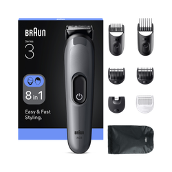 Braun All-in-One Series 3, AIO3540, 8in1 Grooming Kit - Grey