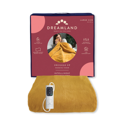 Dreamland Snuggle Up Electric Warming Throw - Mustard