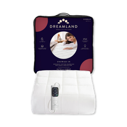 Dreamland Snowed In Organic Cotton Warming Mattress Protector - Single with Single Controller