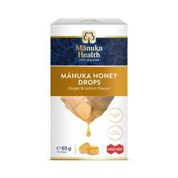 Manuka Health NZ MGO 400+ Manuka Honey Drops with Ginger & Lemon 65gm-15's