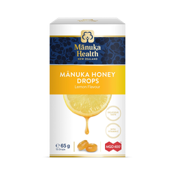 Manuka Health NZ MGO 400+ Manuka Honey Drops with Lemon 65gm-15's