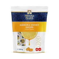 Manuka Health NZ MGO 400+ Manuka Honey Drops with Lemon 250gm-Family Pack
