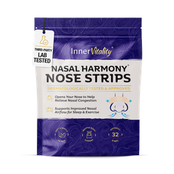 Nose Strips - Nasal Harmony for Breathing - 32 Strips, Hypoallergenic, Third-party Tested