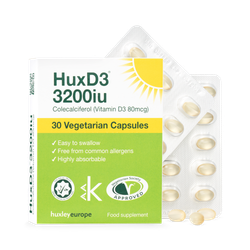 HuxD3 3200iu Vitamin D3 30 veg caps