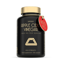 SuperSelf Apple Cider Vinegar with Mother Raw 1800mg 90 Capsules