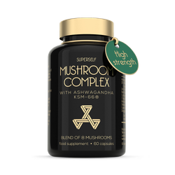 SuperSelf 8 Mushroom Complex with Ashwagandha KSM-66 Vegan 60 Capsules