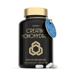 SuperSelf Creatine Monohydrate 3000mg 120 Capsules