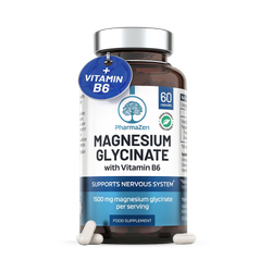 PharmaZen Magnesium Glycinate with Vitamin B6 60 Capsules
