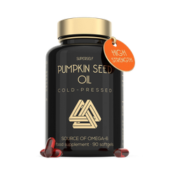 SuperSelf Pumpkin Seed Oil 3000mg Cold Pressed 90 Softgels