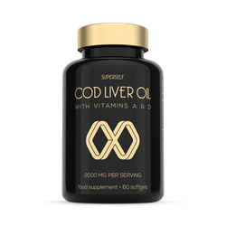 SuperSelf Cod Liver Oil 2000mg 60 Softgels Odourless