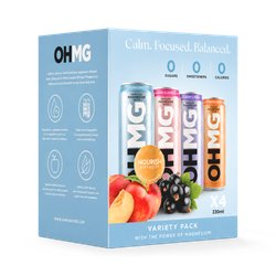 OHMG Variety Pack Sparkling Magnesium Water - 4x 330mL