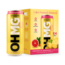 OHMG Pineapple, Grapefruit & Vit D Sparkling Magnesium Water - 4x 330mL