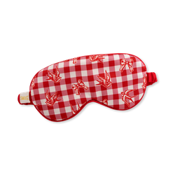 Satin Sleep Mask - Gingham Bows & Birds
