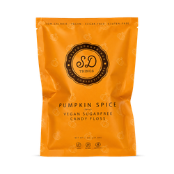 SweetDoughThings Vegan Friendly Sugar Free Candy Floss Pumpkin Flavour 12g
