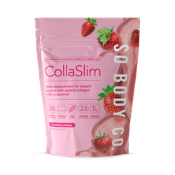 So Body Co CollaSlim Meal Replacement Shake with Added Marine Collagen Strawberry 40g X 20 Meals