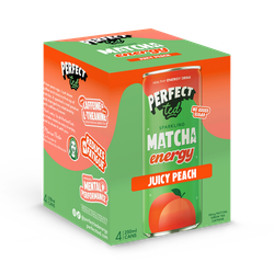 PerfectTed Matcha Energy Juicy Peach 4 x 250 ml