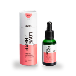 Love Hemp CBD Oil Liquid Drops 300mg Wild Cherry 30ml