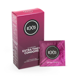 EXS Extra Thick Condoms Vegan Extra Protection 12 Pack