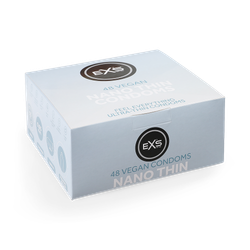 EXS Nano Thin Condoms Lightweight Vegan Latex 48 Pack