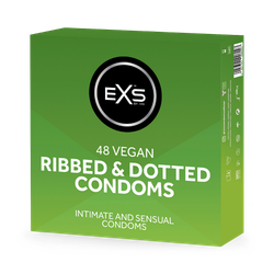 EXS Textured Condoms Ribbed & Dotted Vegan 48 Pack