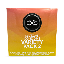 EXS Variety Condom Pack 2 Latex Vegan 48 Pack