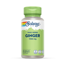 Solaray Ginger Root 1100mg, Digestive & Everyday Wellness Support - 100 Vegan Capsules