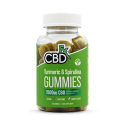 CBD +FX Hemp Gummies Turmeric Spirulina 1500mg 60 gummies