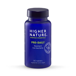 Higher Nature Pro-Daily - Live Bacteria - Bacillus Coagulans with FOS - 90 Vegan Tablets - Pro Daily 90 Capsules
