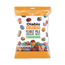 Diablo No Added Sugar Milk Chocolate Coated Peanut Treats 40g
