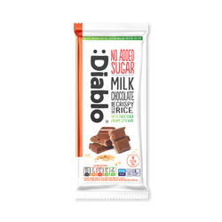 Diablo No Added Sugar Milk Chocolate Bar Crispy Rice 75g
