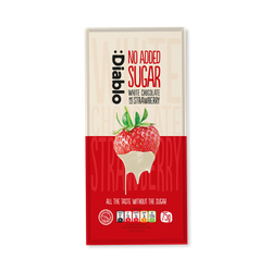 Diablo No Added Sugar White Chocolate Bar Strawberry 75g