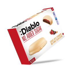 Diablo No Added Sugar Cookies Strawberry and Peanut Cream Coating 100g