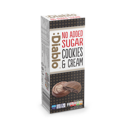Diablo No Added Sugar Cookies and Cream Dark Chocolate 128g