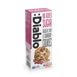 Diablo No Added Sugar Chocolate Chip and Cranberry Cookies 135g