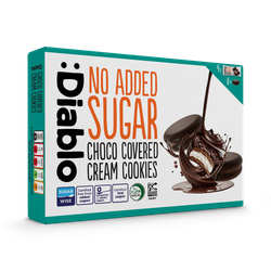 Diablo No Added Sugar Chocolate Covered Cream Cookies 136g (4x the 34g)