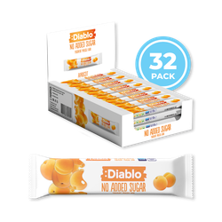 Diablo No Added Sugar Yoghurt Coated Muesli Bar Apricot 30g Pack of 32