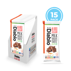 Diablo No Added Sugar Milk Chocolate Bar Crispy Rice 75g Pack of 15