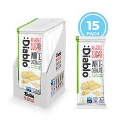 Diablo No Added Sugar White Chocolate Bar 75g Pack of 15