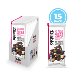 Diablo No Added Sugar Dark Chocolate Bar Hazelnuts 85g Pack of 15