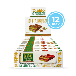 Diablo No Added Sugar Dubai Chocolate Bar 200g Pack of 12