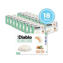 Diablo No Added Sugar Coconut Cookies Caramel and Peanut 100g Pack of 18