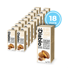 Diablo No Added Sugar Cocoa Cookies Peanut Filling Half Coated Milk Chocolate 110g Pack of 18