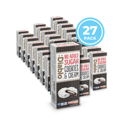 Diablo No Added Sugar Cookies and Cream White Chocolate 128g Pack of 27