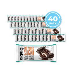Diablo No Added Sugar Chocolate Covered Cream Cookies 34g Pack of 40